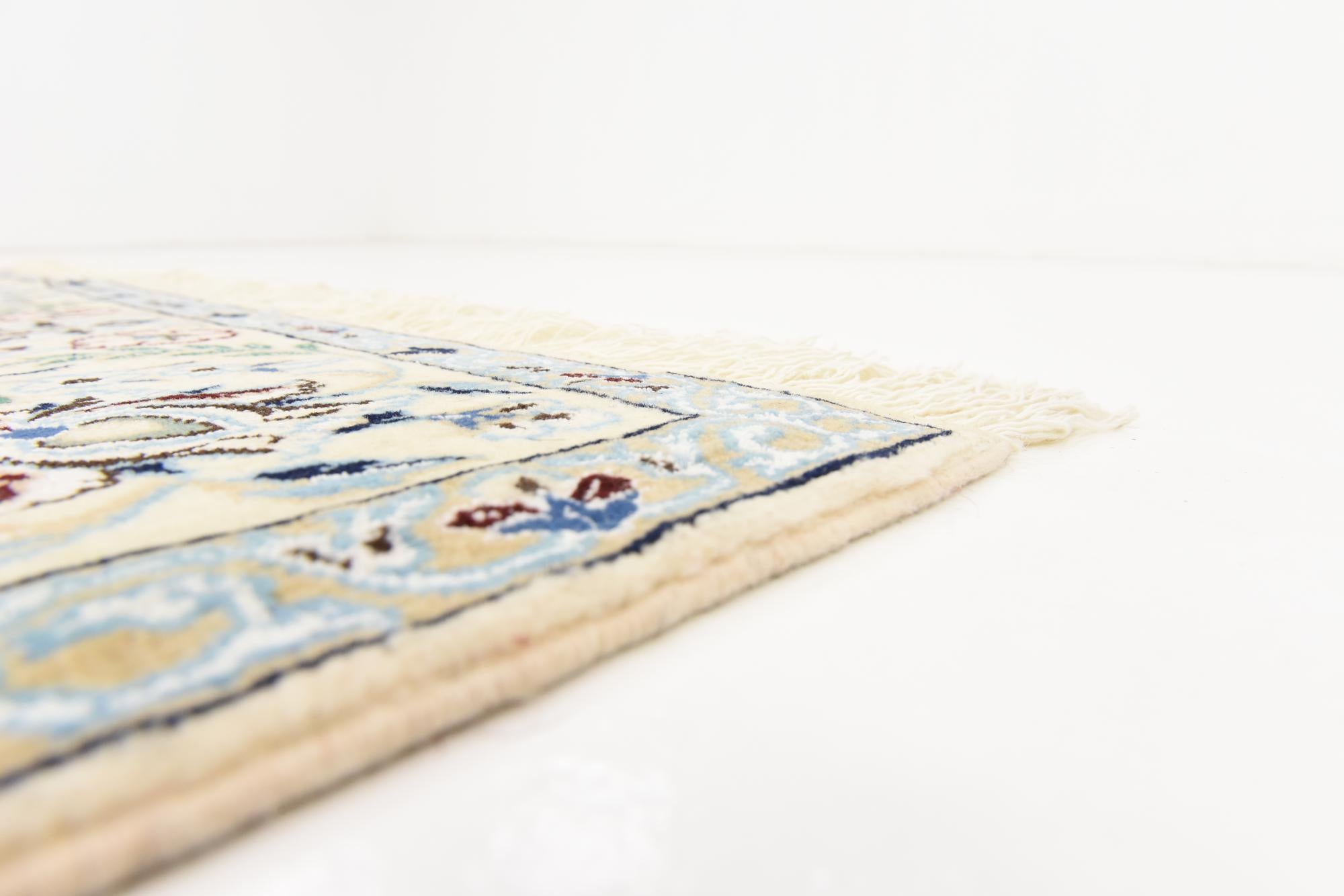 5' 2 x 8' 3 Hand Knotted Nain Persian Rug