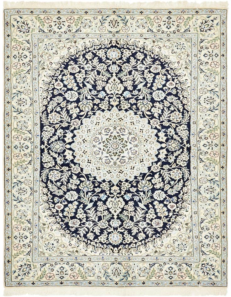 Detail image of 5' 2 x 8' 3 Hand Knotted Nain Persian Rug