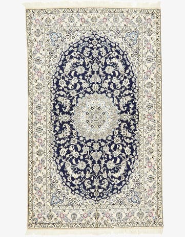 5' 1 x 8' 5 Hand Knotted Nain Persian Rug