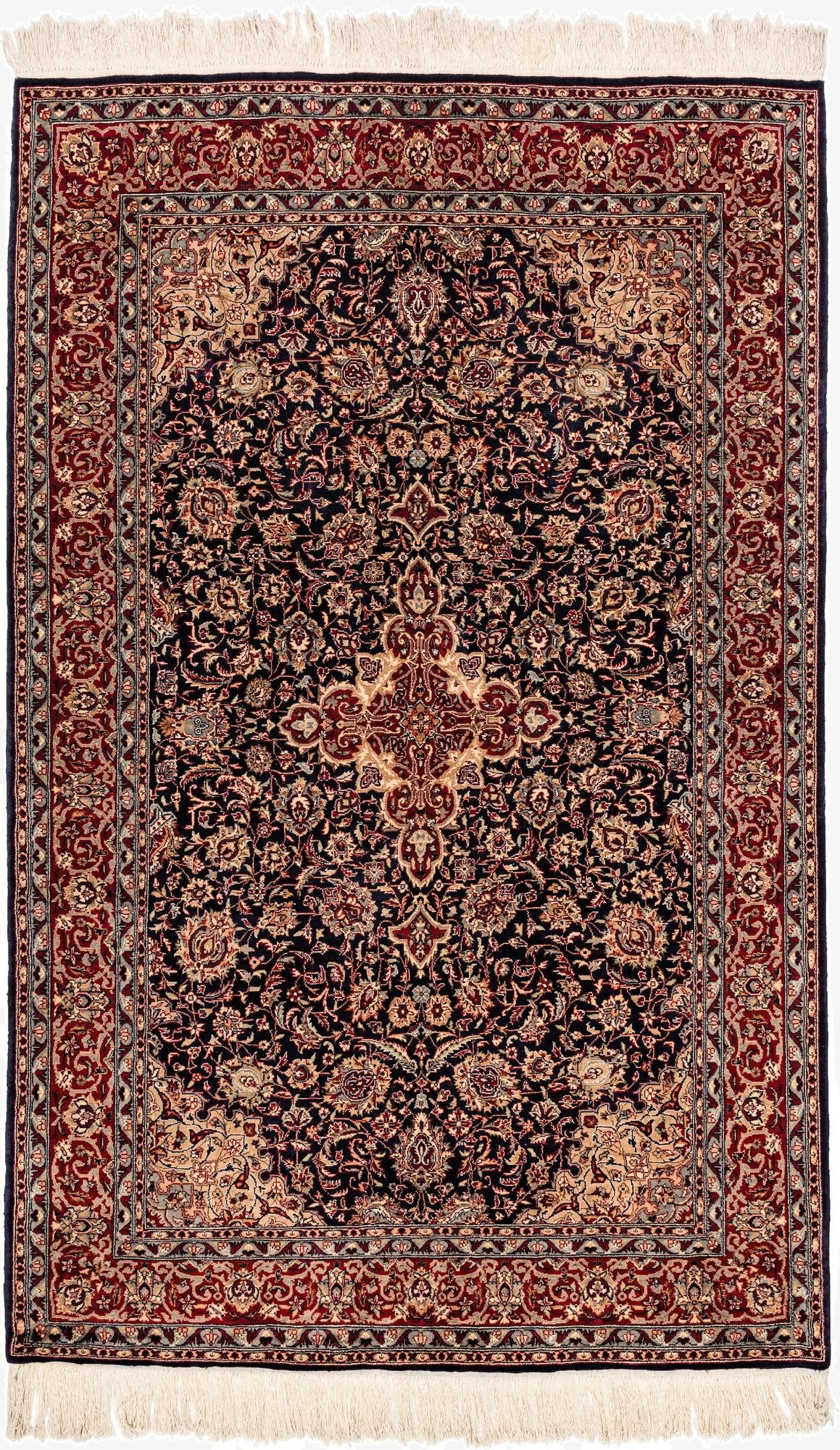 4' 7 x 7' 3 Hand Knotted Nain Oriental Wool Rug