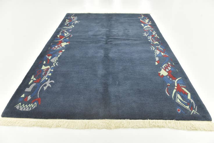 Detail image of 5' 7 x 8' Hand Knotted Nepal Wool Rug