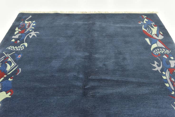 Detail image of 5' 7 x 8' Hand Knotted Nepal Wool Rug