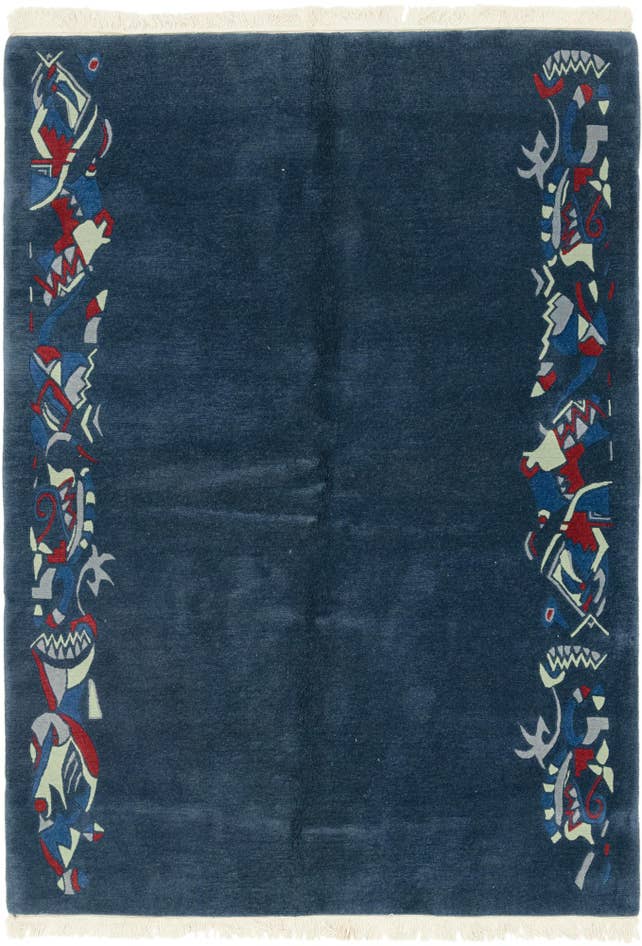 Detail image of 5' 7 x 8' Hand Knotted Nepal Wool Rug