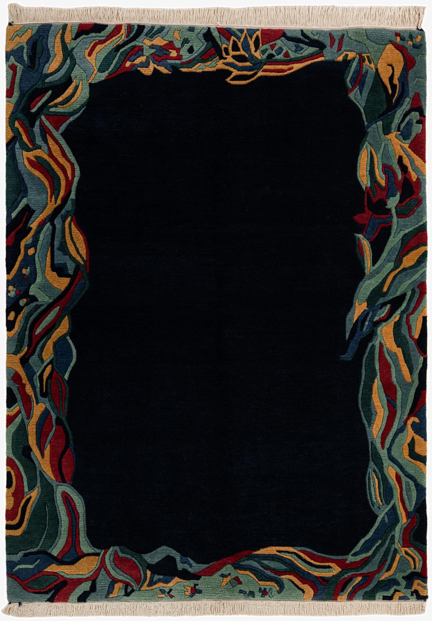 4' 11 x 6' 9  Hand Knotted Nepal Wool Rug