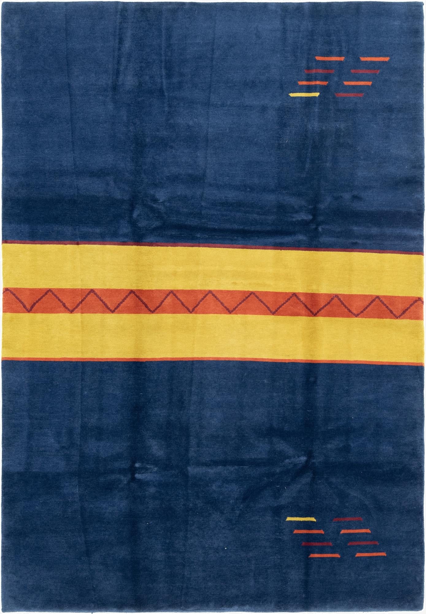 6' 8 x 9' 10  Hand Knotted Nepal Wool Rug