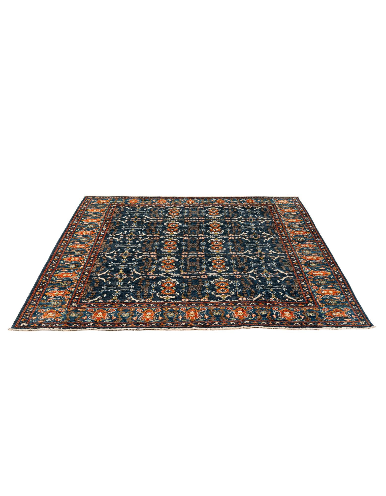 8' 9 x 9' 9 Hand Knotted Oushak Wool Rug