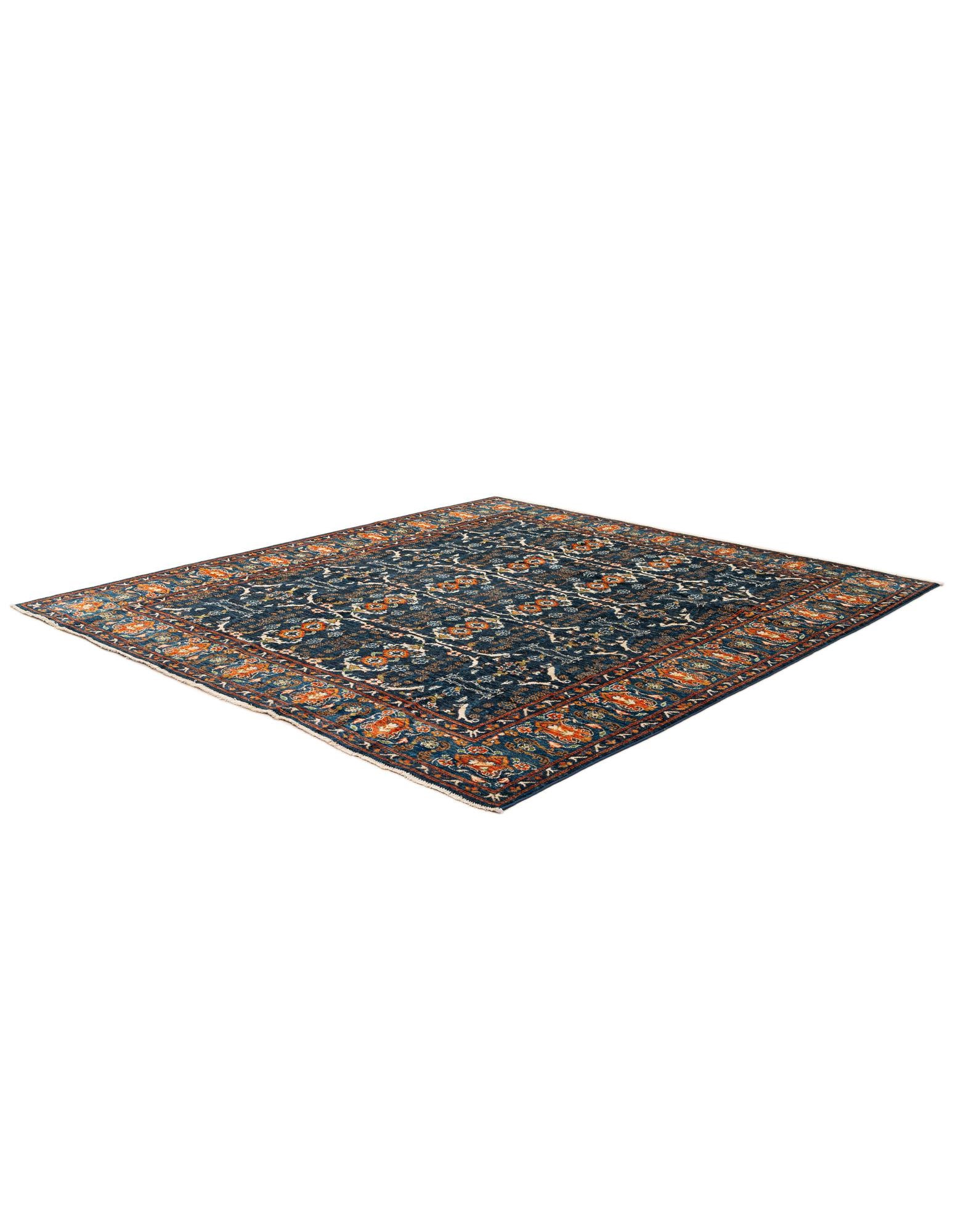 8' 9 x 9' 9 Hand Knotted Oushak Wool Rug