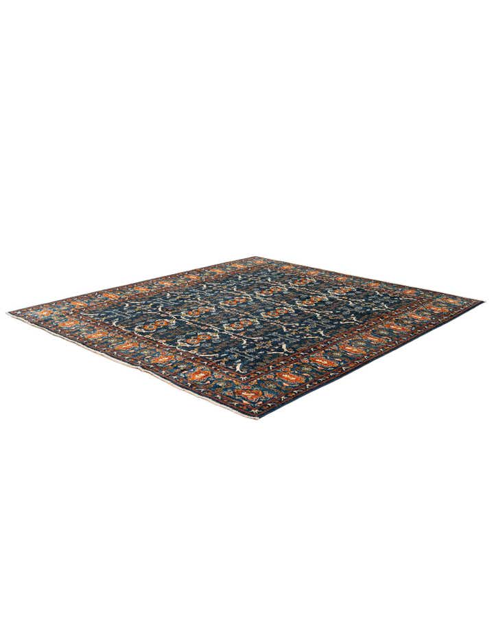 8' 9 x 9' 9 Hand Knotted Oushak Wool Rug