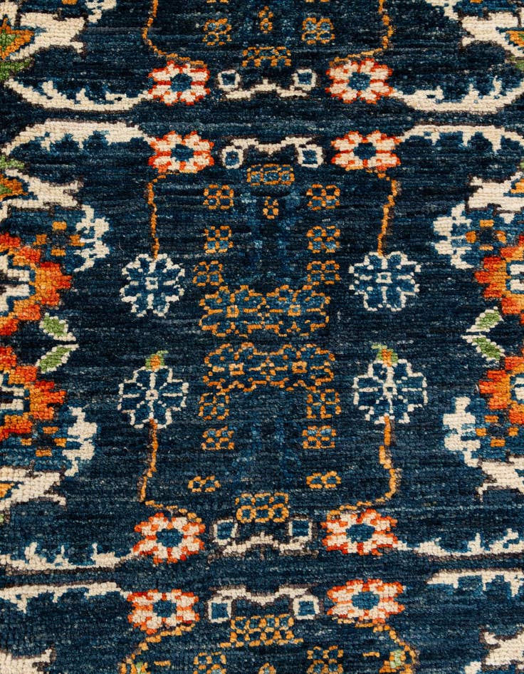 Detail image of 8' 9 x 9' 9  Hand Knotted Oushak Wool Rug