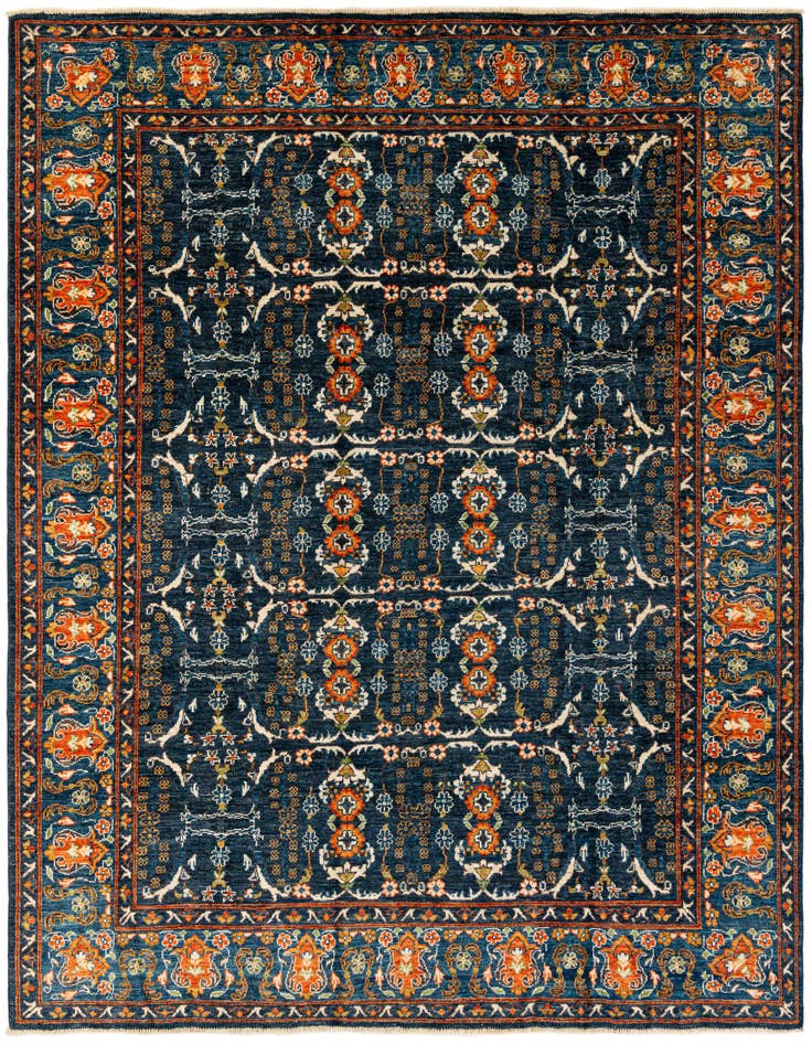 Detail image of 8' 9 x 9' 9 Hand Knotted Oushak Wool Rug