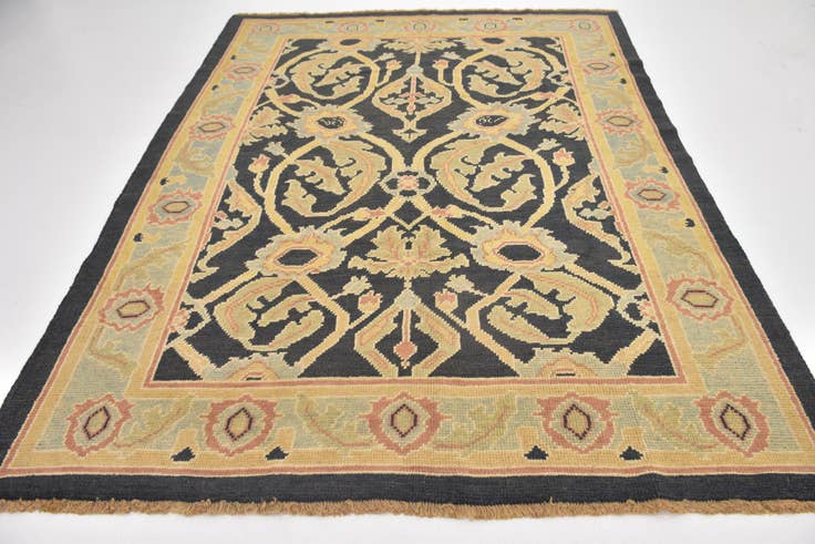 Detailansicht von 205cm x 270cm Handgeknüpft Oushak Wolle Teppich