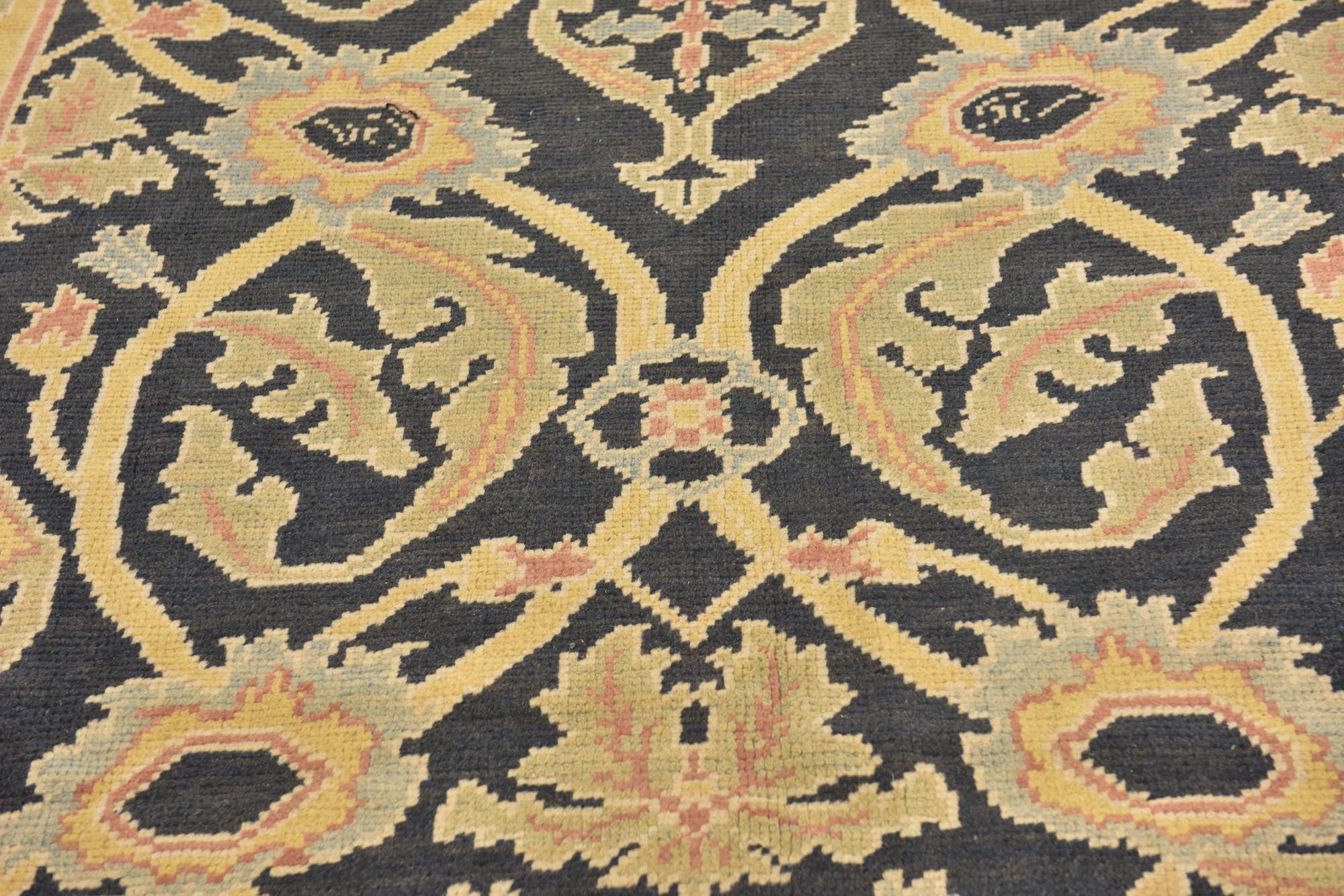 6' 9 x 8' 10 Hand Knotted Oushak Wool Rug