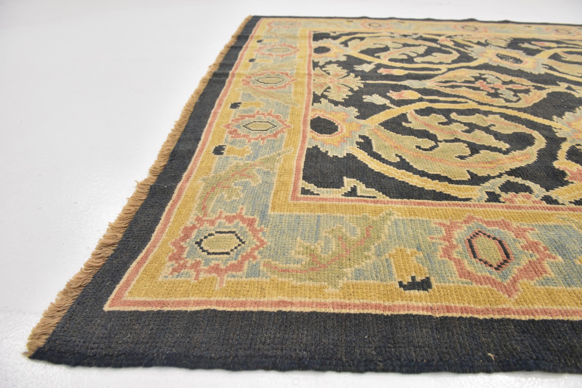 6' 9 x 8' 10 Hand Knotted Oushak Wool Rug