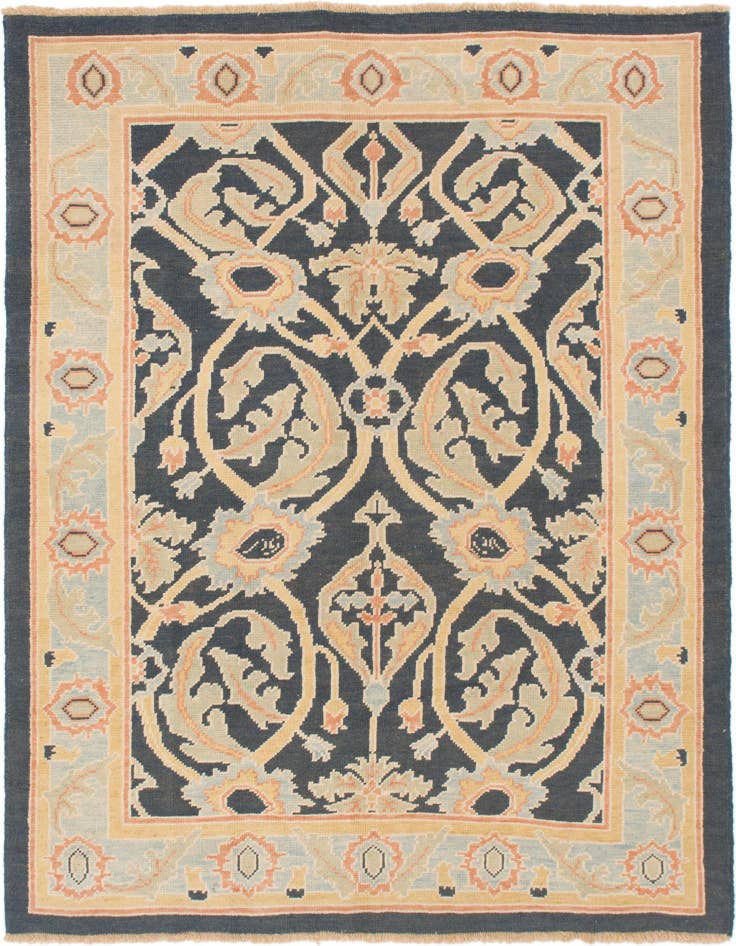 Detail image of 6' 9 x 8' 10 Hand Knotted Oushak Wool Rug