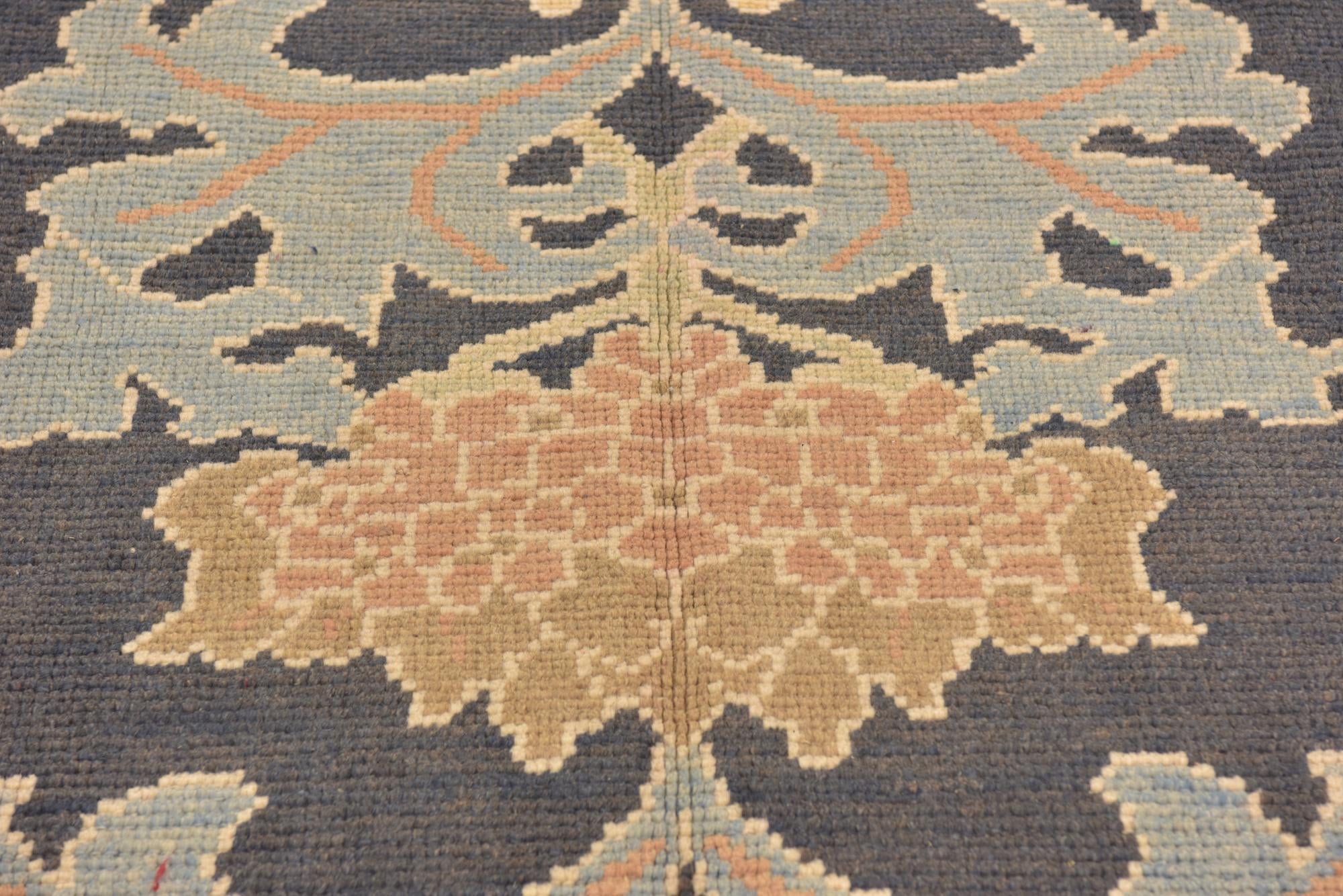 6' 10 x 8' 4 Hand Knotted Oushak Wool Rug
