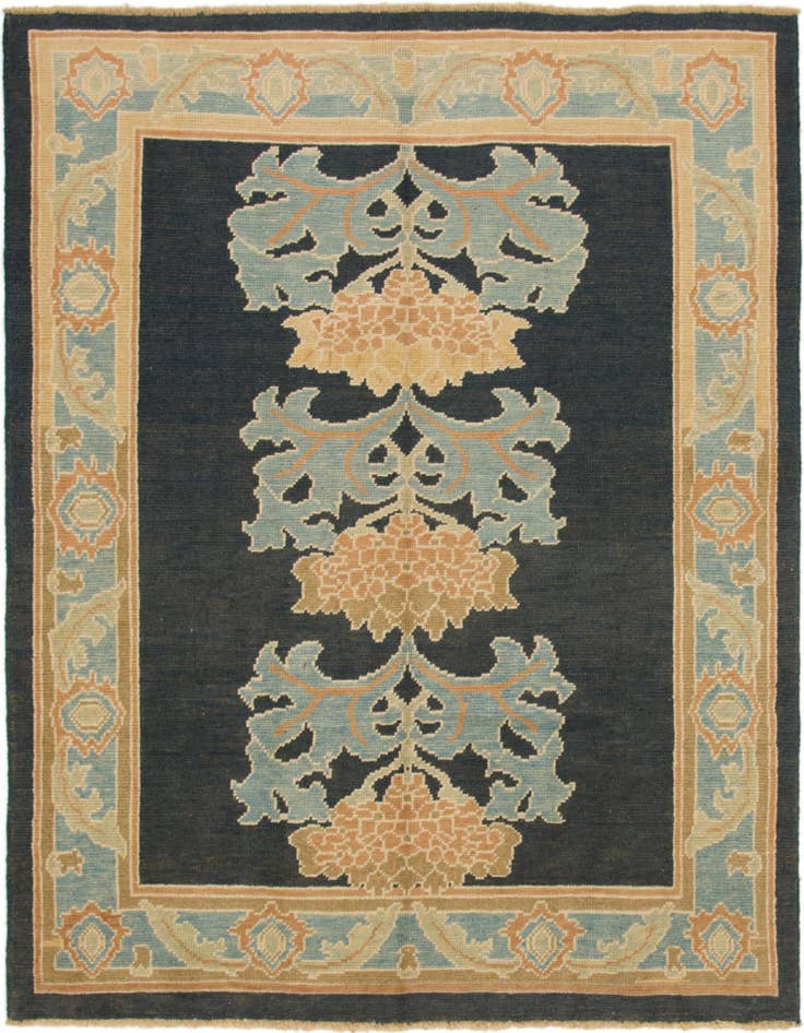 Detail image of 6' 10 x 8' 4 Hand Knotted Oushak Wool Rug
