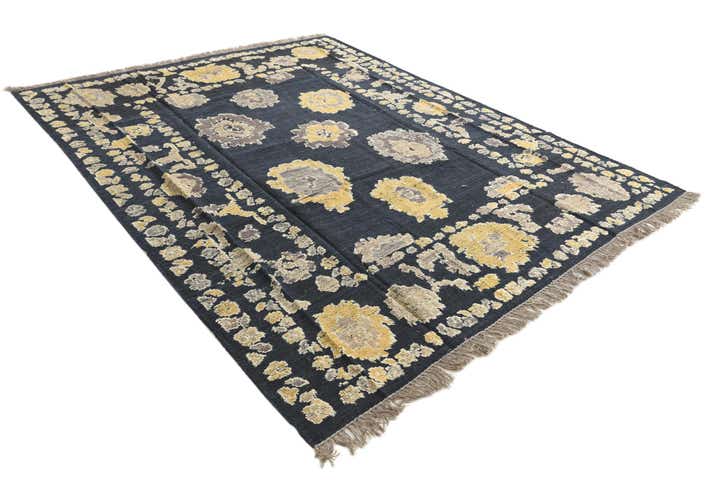 8' x 10' 2 Hand Knotted Oushak Wool Rug