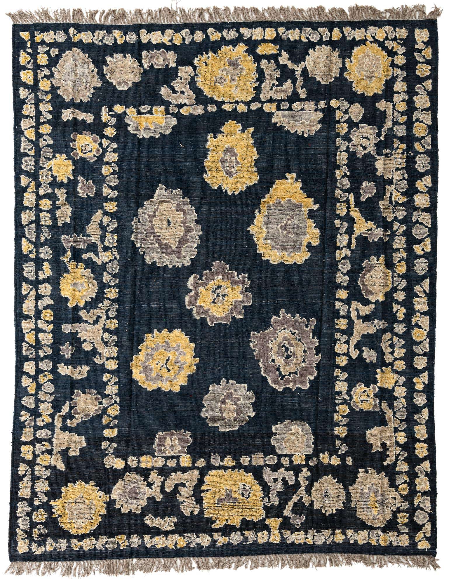 8' x 10' 2 Hand Knotted Oushak Wool Rug