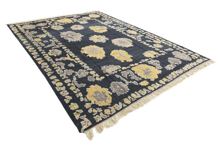 9' x 12' 3 Hand Knotted Oushak Wool Rug