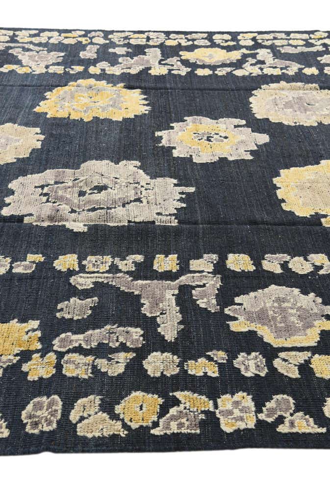 9' x 12' 3 Hand Knotted Oushak Wool Rug