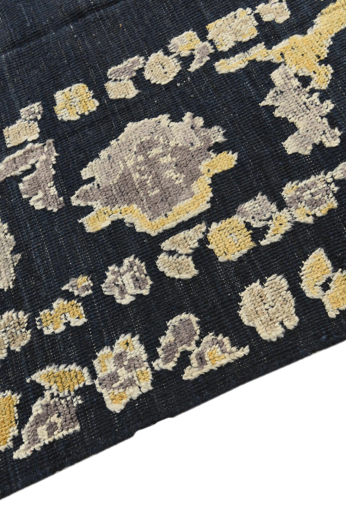 9' x 12' 3 Hand Knotted Oushak Wool Rug