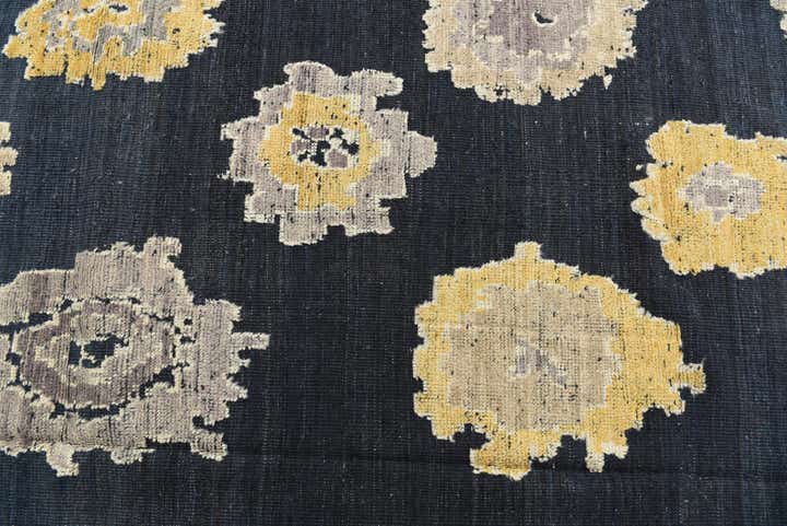 9' x 12' 3 Hand Knotted Oushak Wool Rug