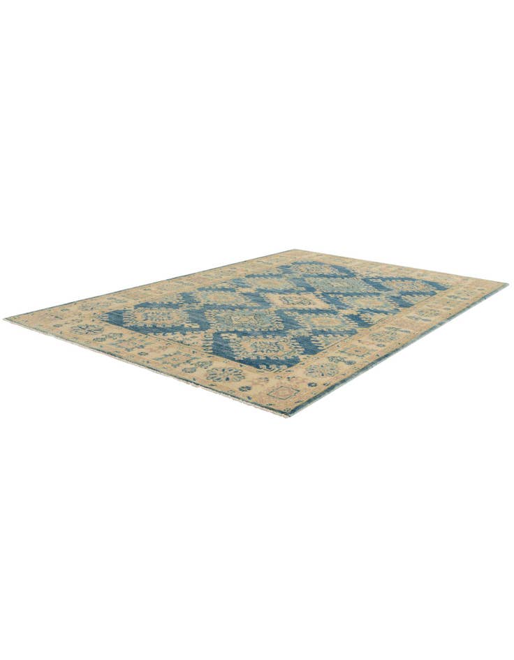 Detail image of 4' 1 x 5' 11 Hand Knotted Oushak Wool Rug