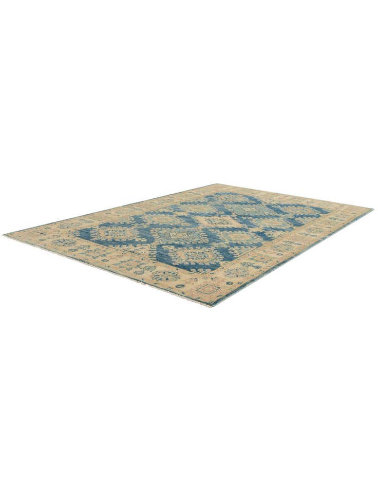 Detail image of 4' 1 x 5' 11 Hand Knotted Oushak Wool Rug