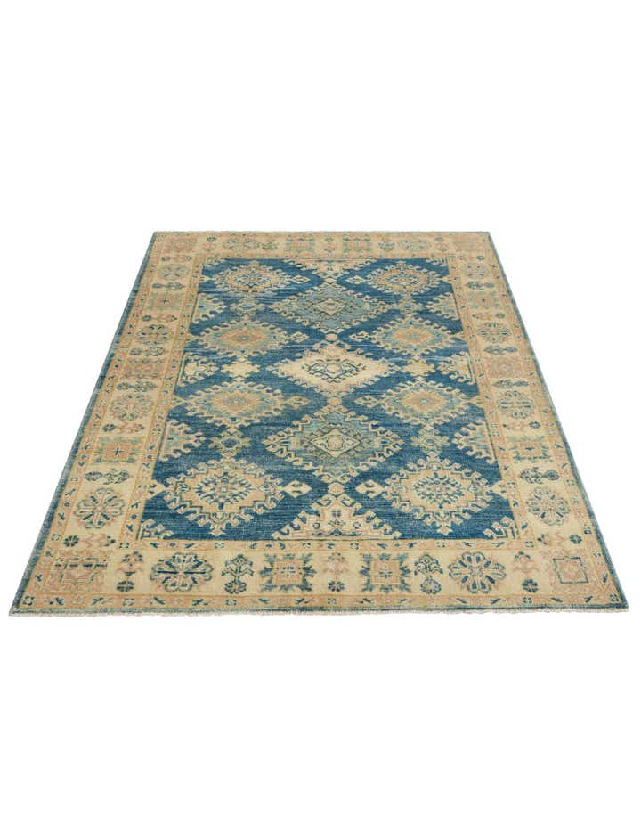 4' 1 x 5' 11 Hand Knotted Oushak Wool Rug