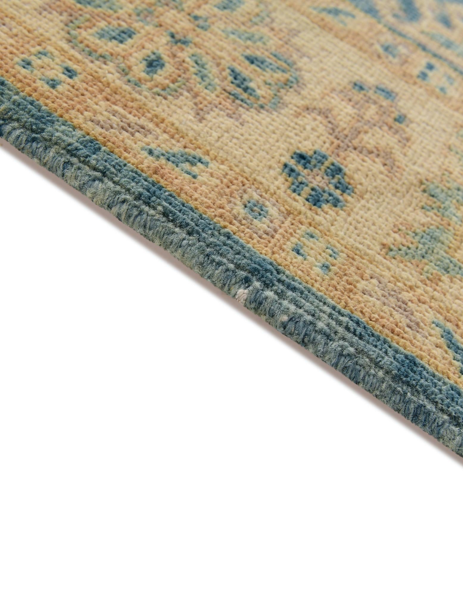 4' 1 x 5' 11 Hand Knotted Oushak Wool Rug