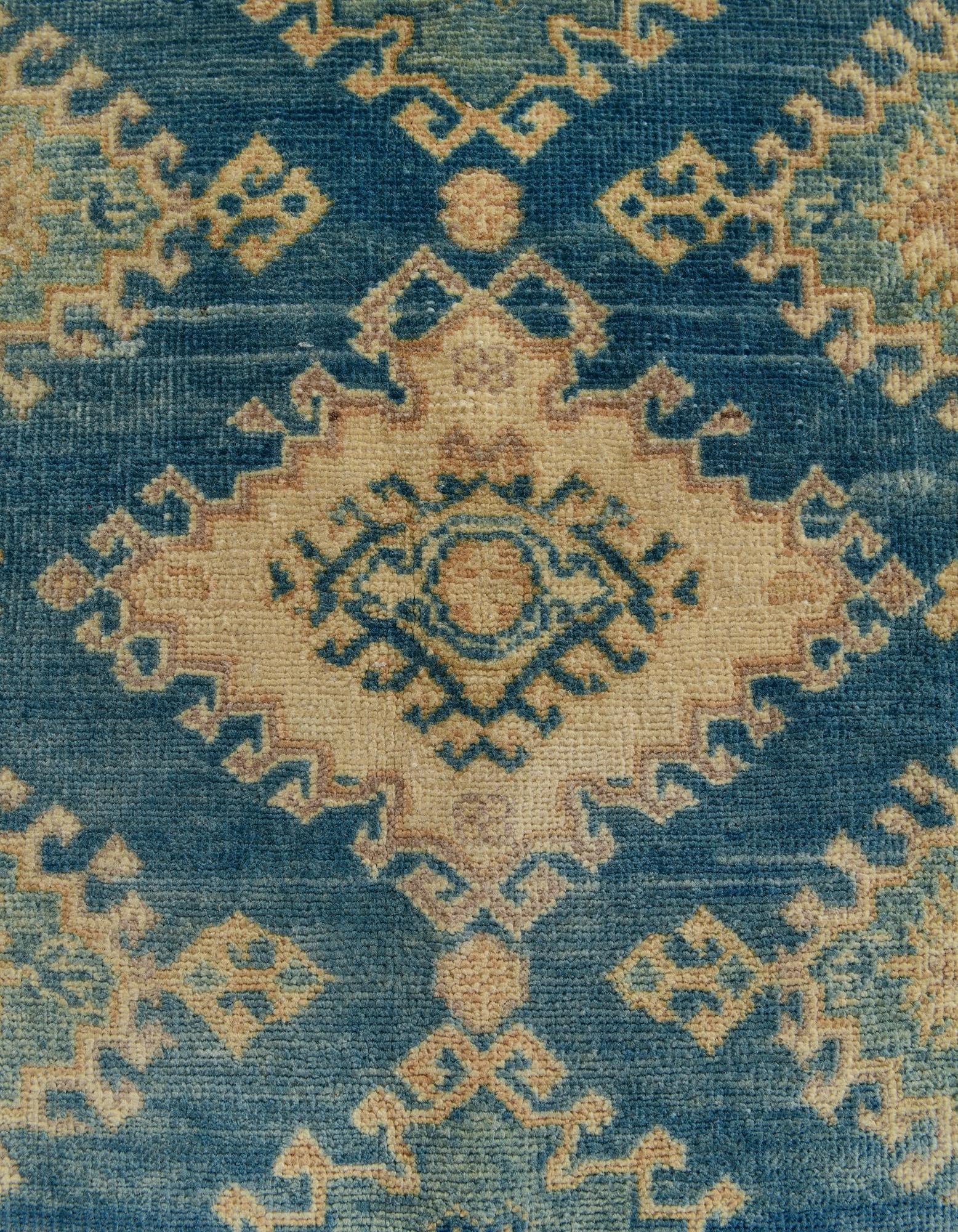 4' 1 x 5' 11 Hand Knotted Oushak Wool Rug