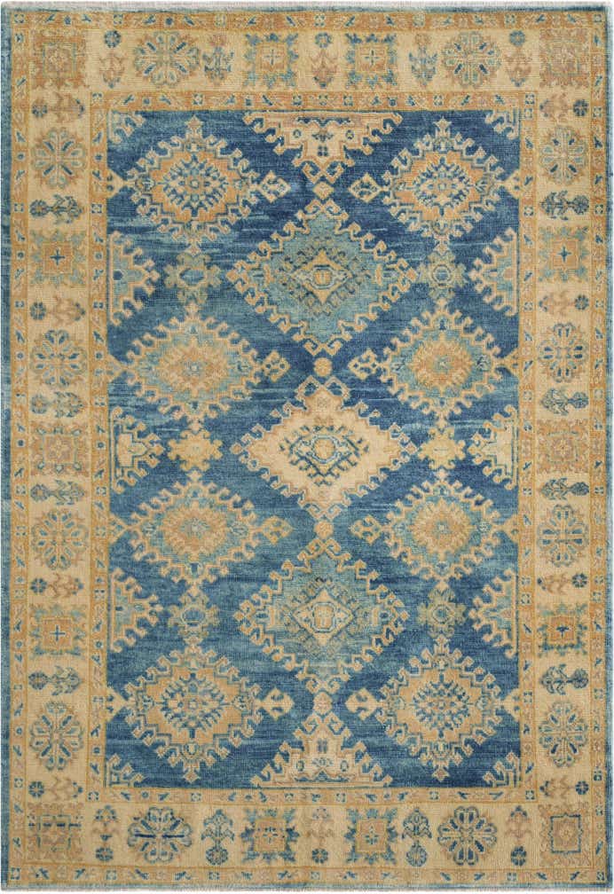 4' 1 x 5' 11 Hand Knotted Oushak Wool Rug