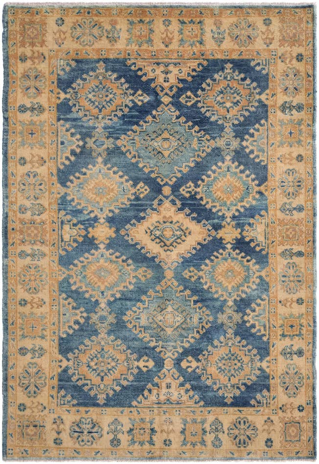 Detail image of 4' 1 x 5' 11 Hand Knotted Oushak Wool Rug
