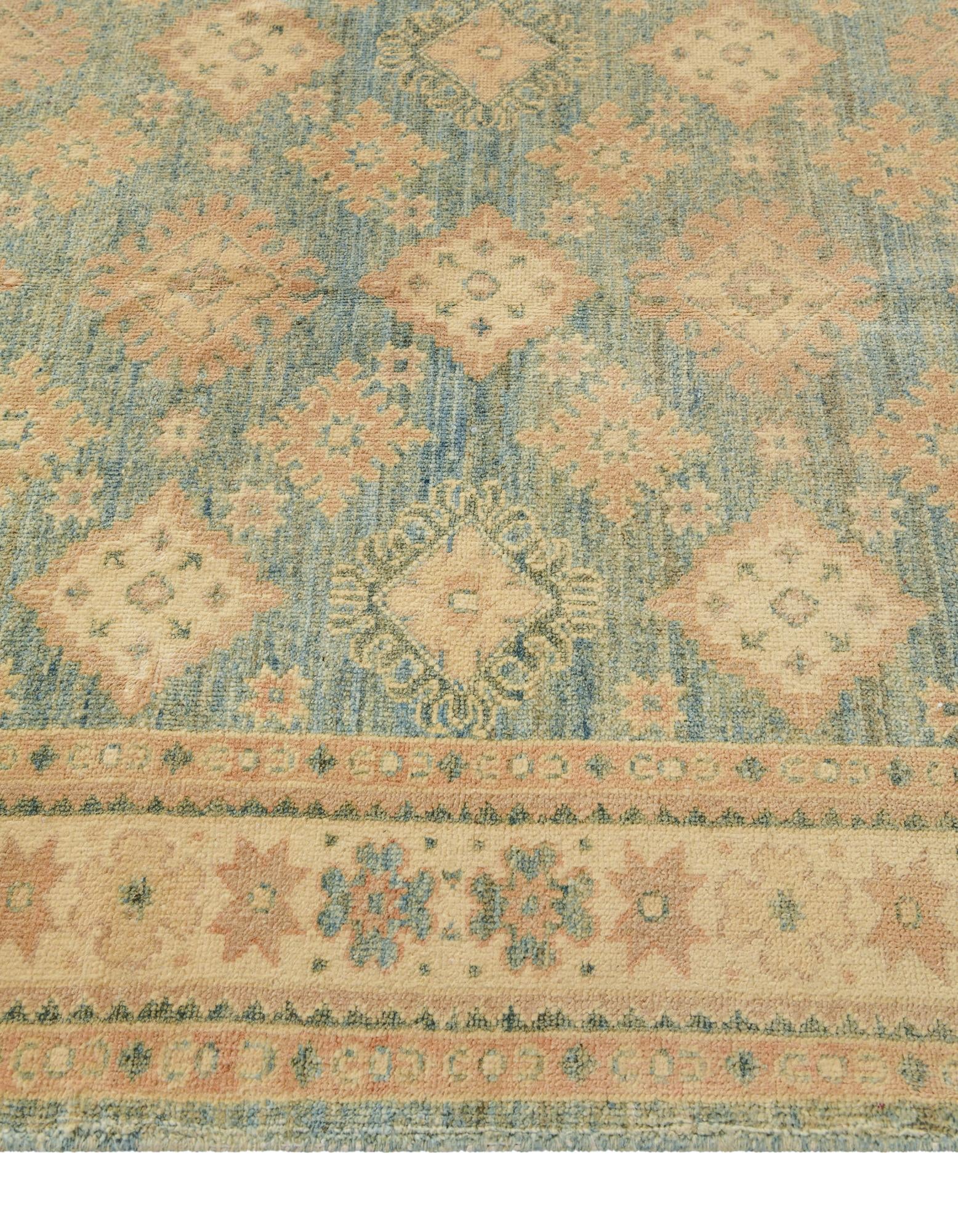 3' 11 x 6' 2 Hand Knotted Oushak Wool Rug