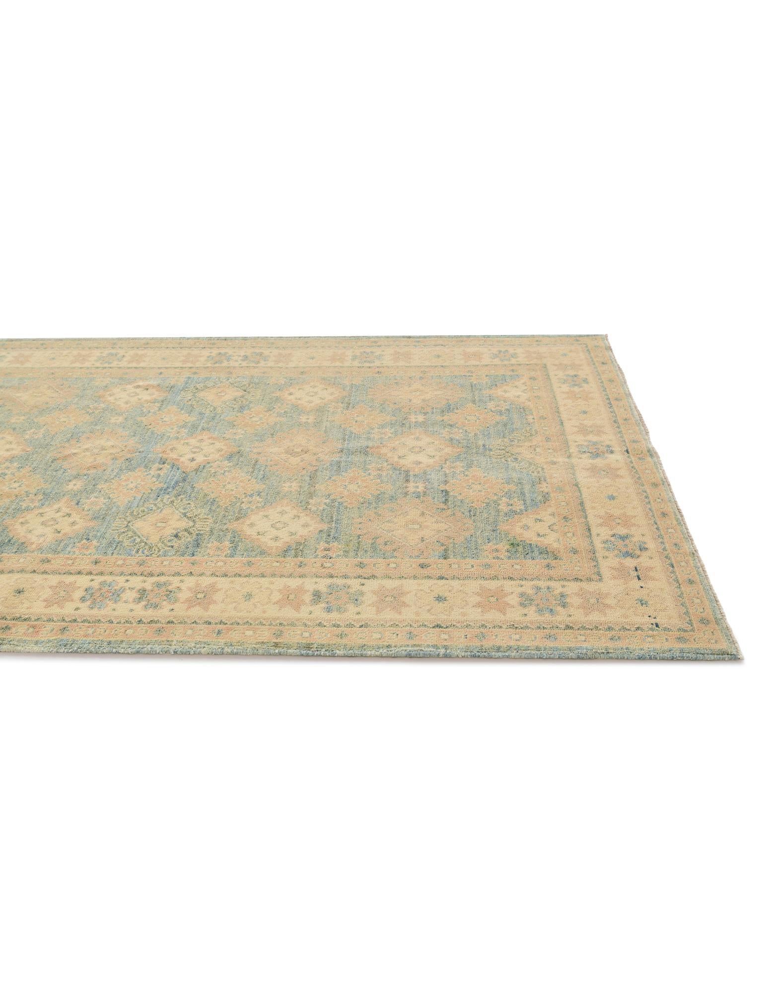3' 11 x 6' 2 Hand Knotted Oushak Wool Rug