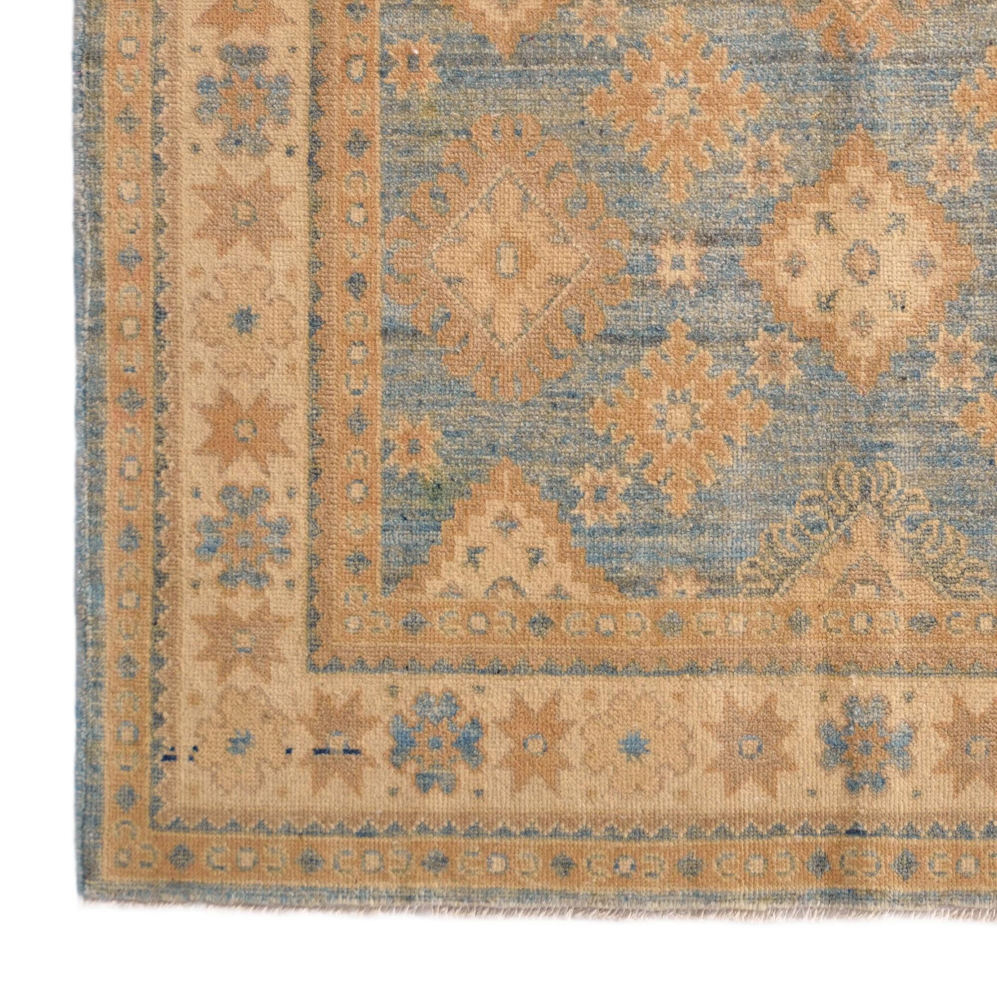 3' 11 x 6' 2 Hand Knotted Oushak Wool Rug