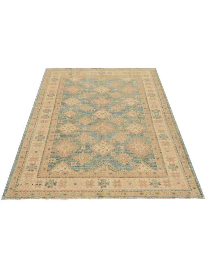 3' 11 x 6' 2 Hand Knotted Oushak Wool Rug