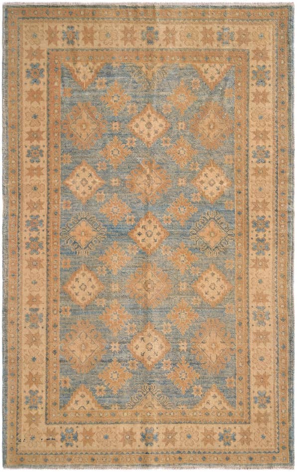 Detail image of 3' 11 x 6' 2 Hand Knotted Oushak Wool Rug