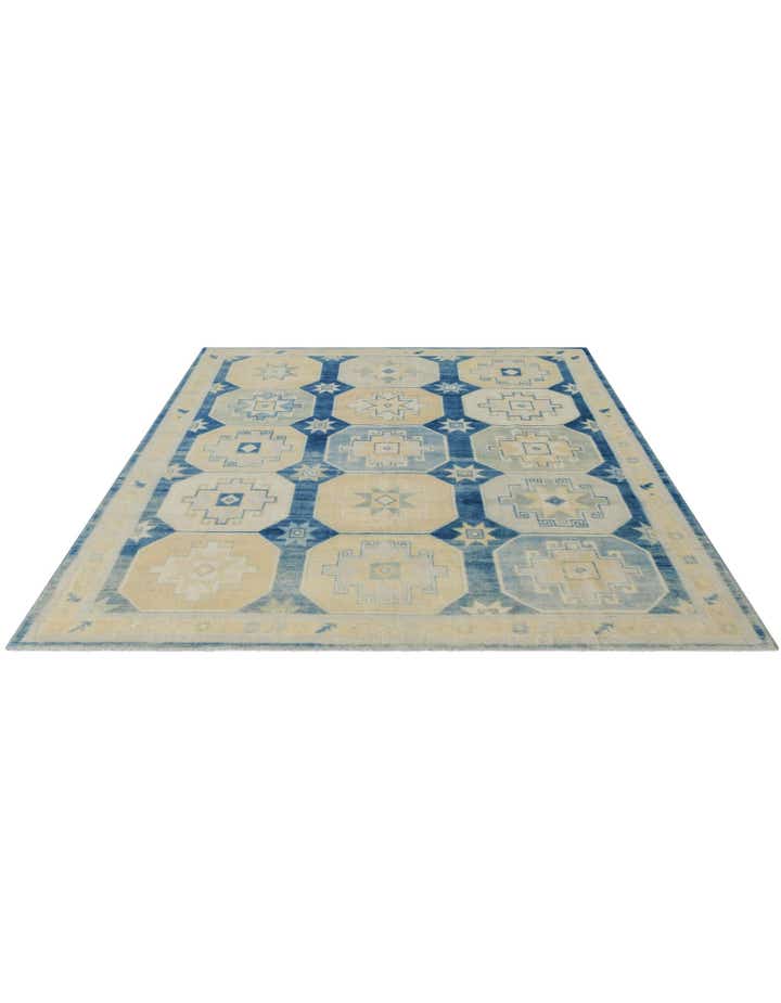 8' 4 x 9' 10 Hand Knotted Oushak Wool Rug