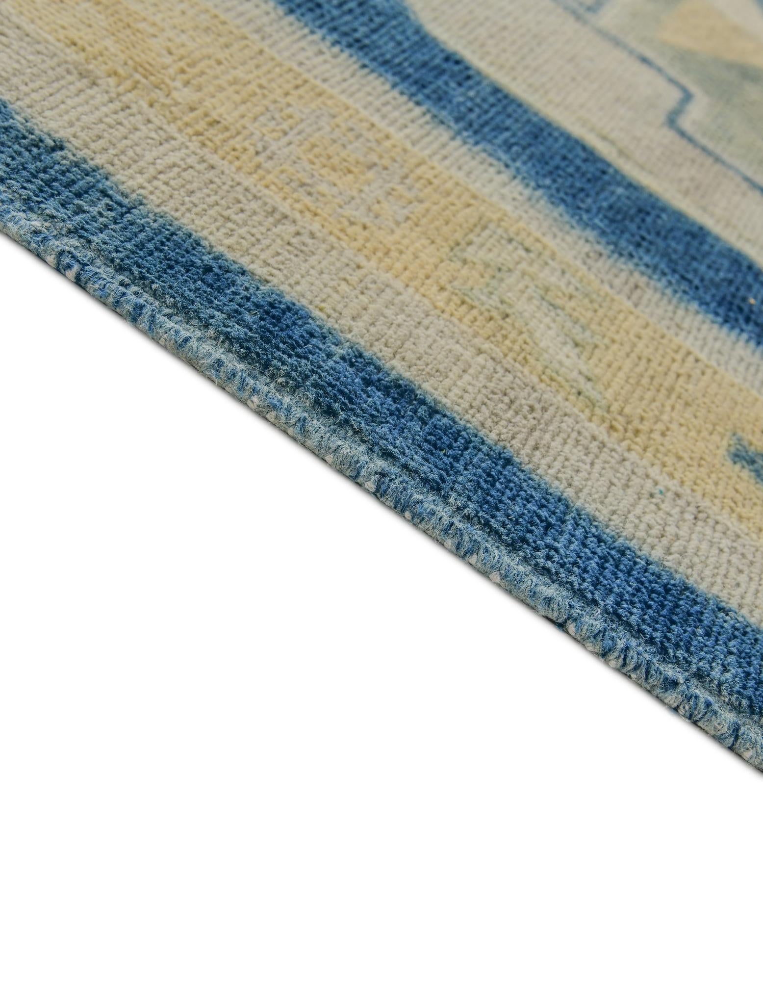 8' 4 x 9' 10 Hand Knotted Oushak Wool Rug