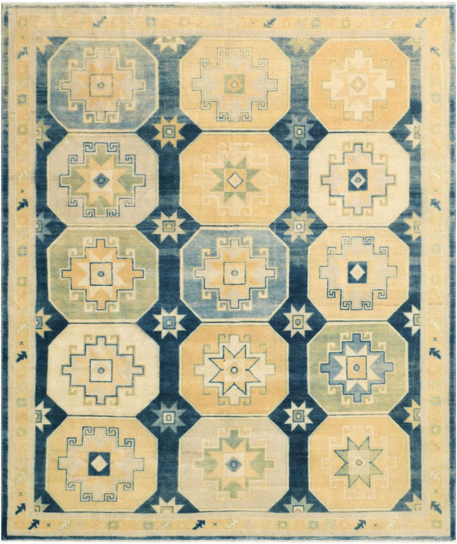 8' 4 x 9' 10 Hand Knotted Oushak Wool Rug