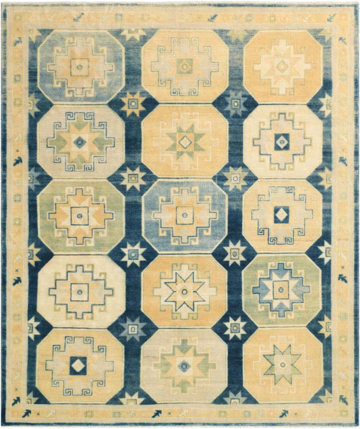 Detail image of 8' 4 x 9' 10 Hand Knotted Oushak Wool Rug