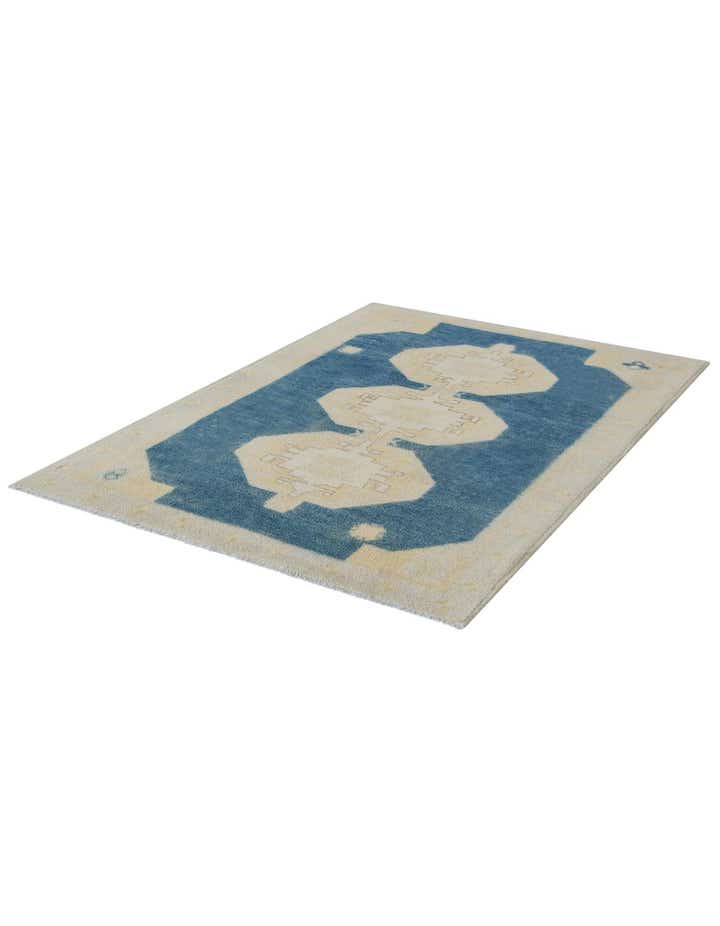 3' 5 x 4' 10 Hand Knotted Oushak Wool Rug