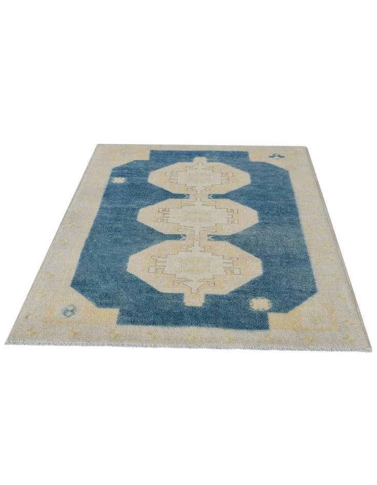 Detail image of 3' 5 x 4' 10  Hand Knotted Oushak Wool Rug