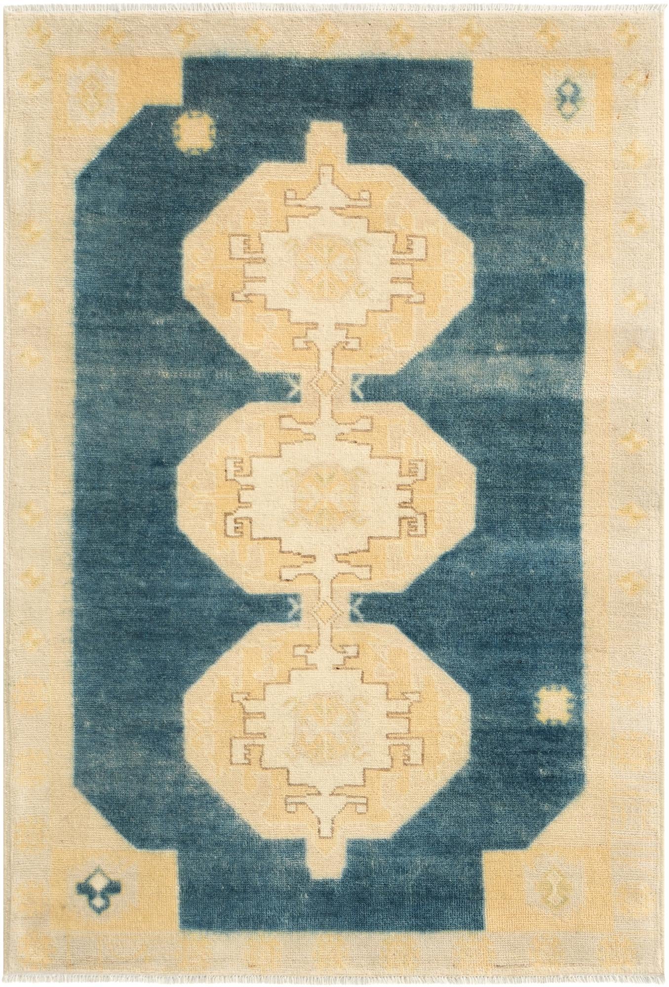 3' 5 x 4' 10  Hand Knotted Oushak Wool Rug