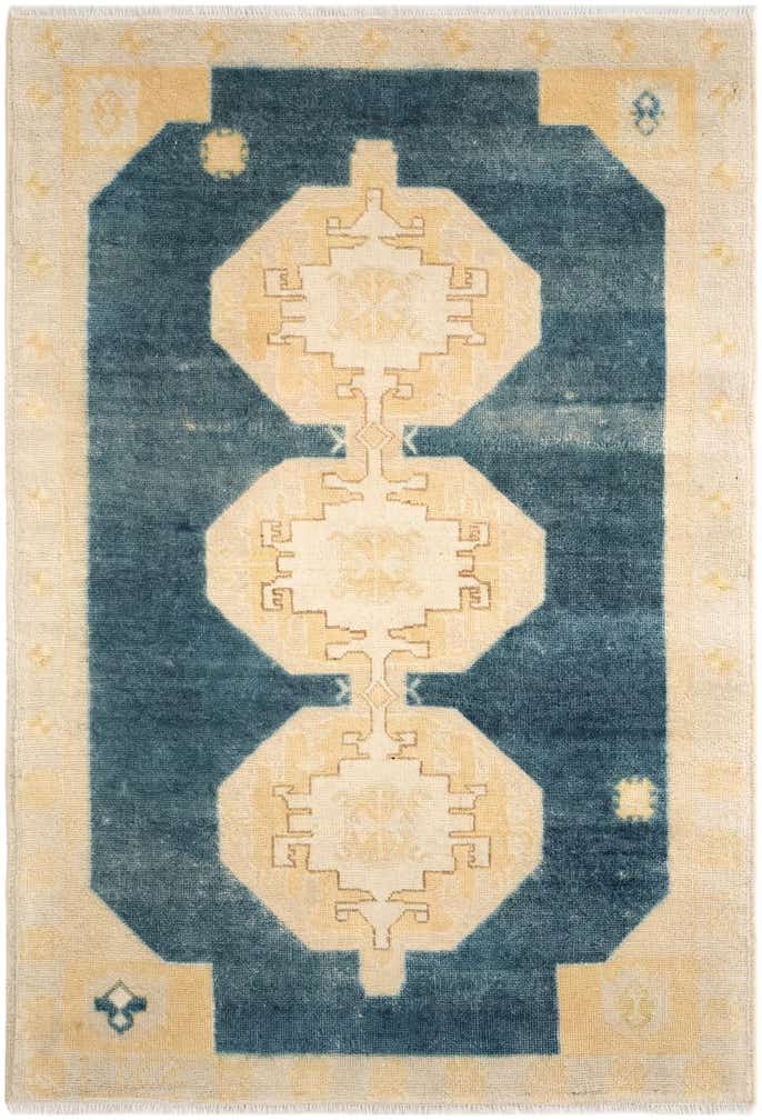 3' 5 x 4' 10 Hand Knotted Oushak Wool Rug