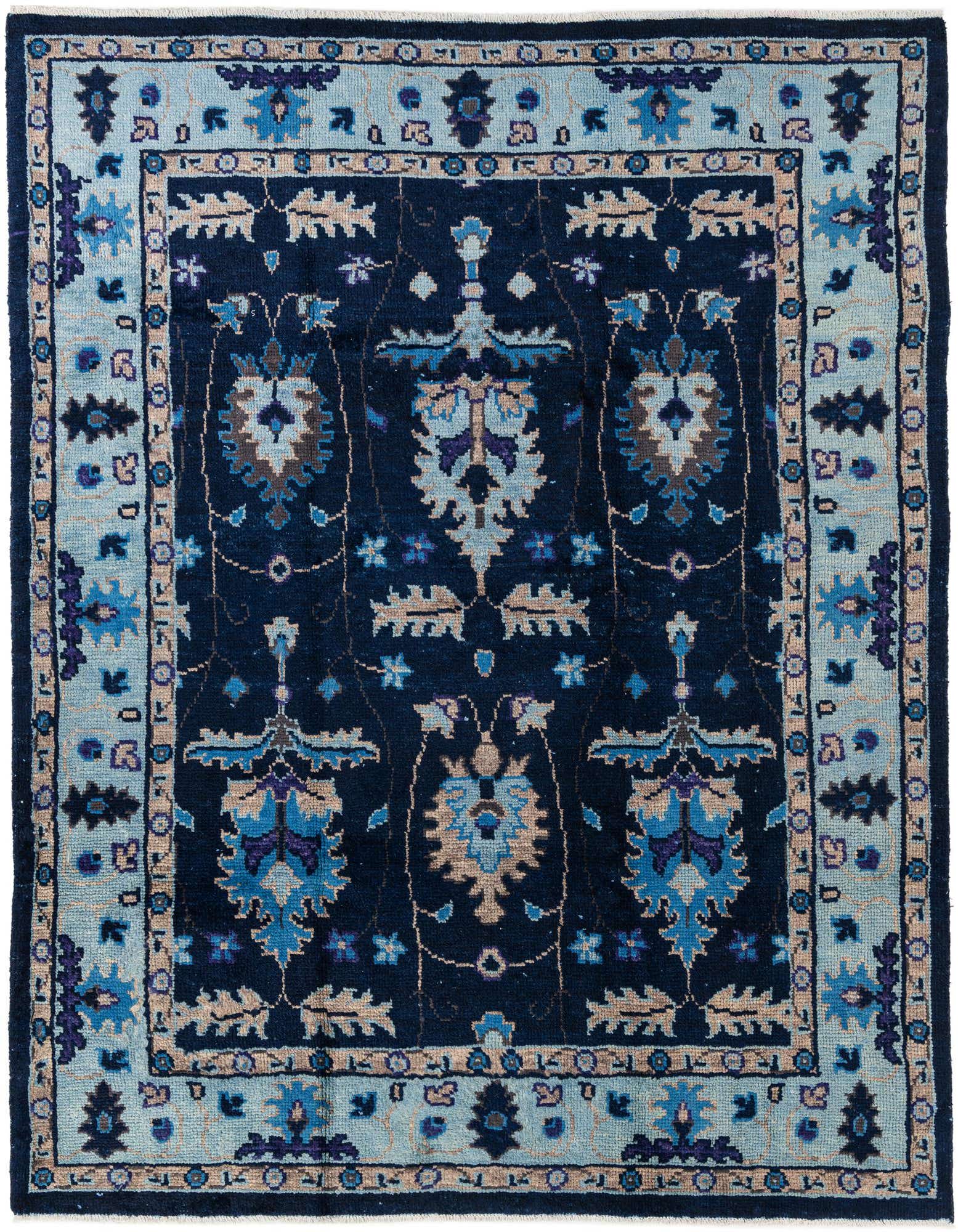7' 10 x 10' Hand Knotted Oushak Wool Rug