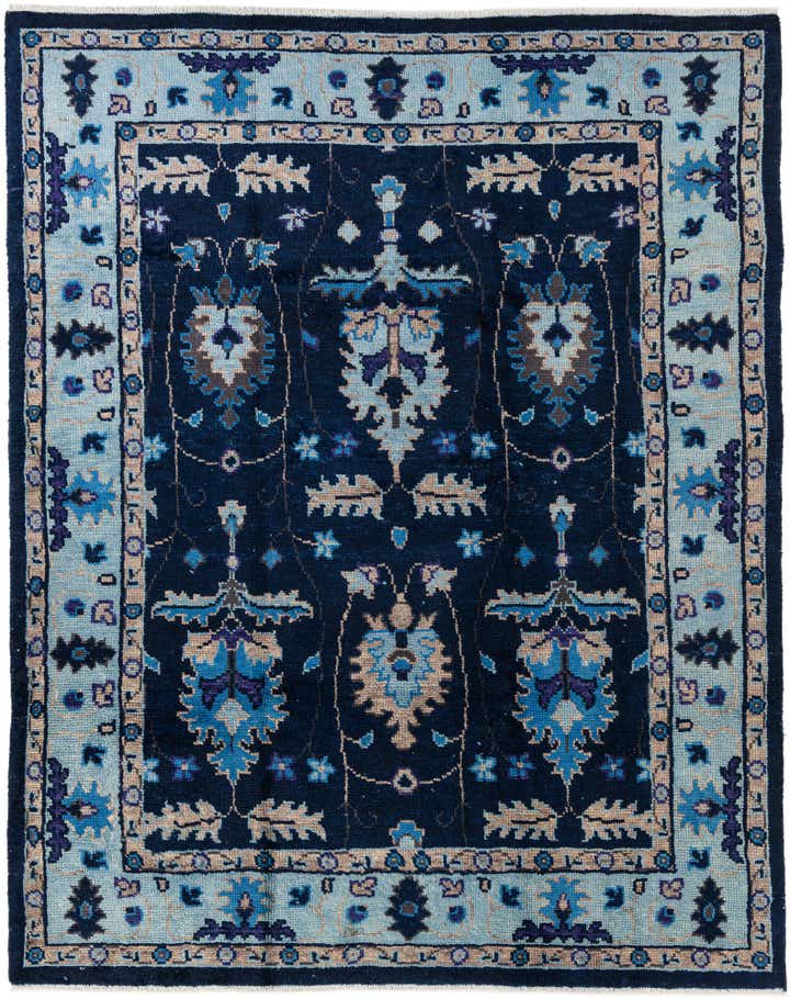 7' 10 x 10' Hand Knotted Oushak Wool Rug