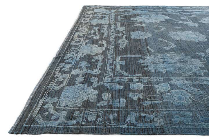 10' x 14' 7 Hand Knotted Oushak Wool Rug