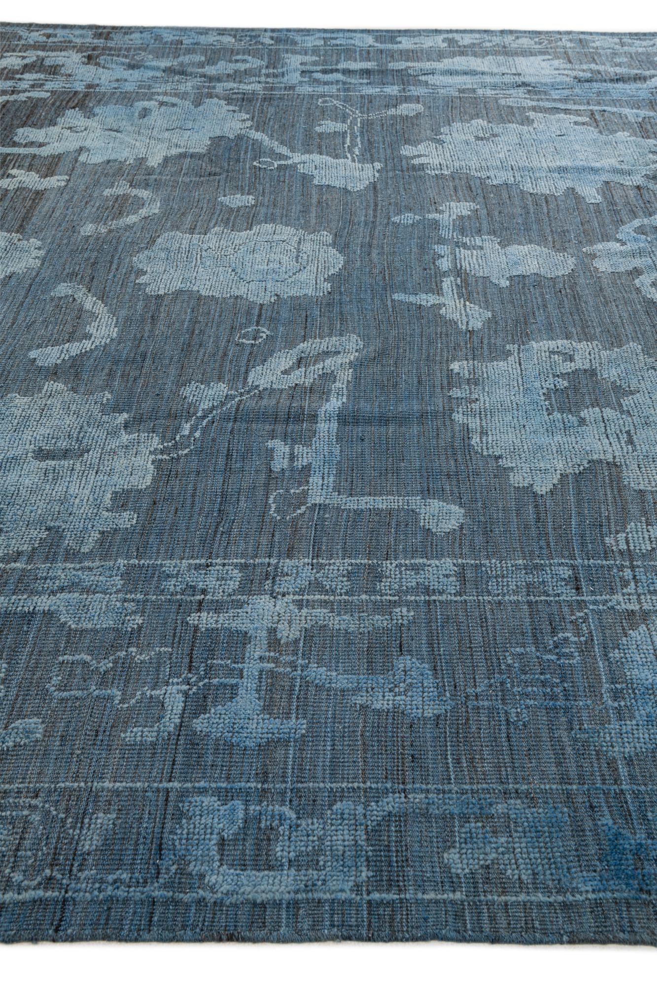 10' x 14' 7 Hand Knotted Oushak Wool Rug